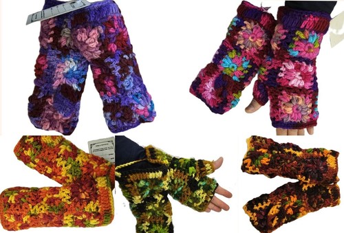 Hand knitted woollen gloves - hand-knitted,