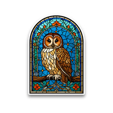Tawny Owl Faux Stained Glass