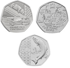 2026 50p pence coins Salmon