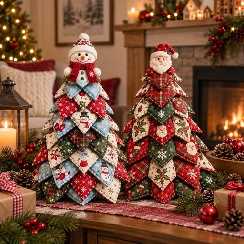 Diy quilted christmas tree - diy,