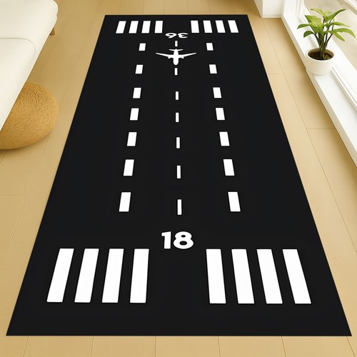 Airplane runway rug - runway, ,airport