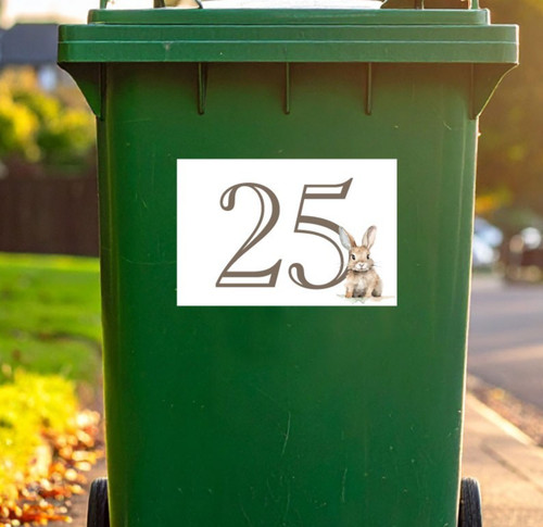 Personalised recycling wheelie - personalised,