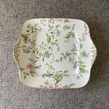 Wedgwood Sweet Plum Bone China Square Eared Bread / Cake /Sandwich Serving Plate