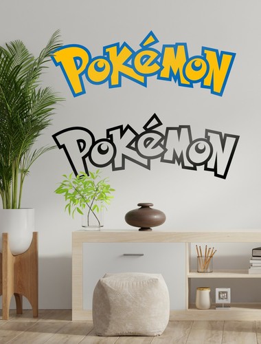 Pokemon logo wall - wall, art/vehicle