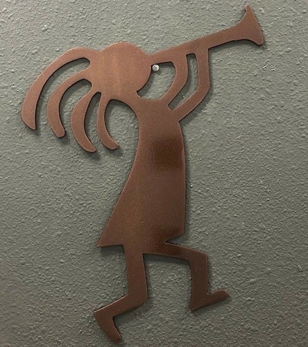 Kokopelli metal wall - metal,