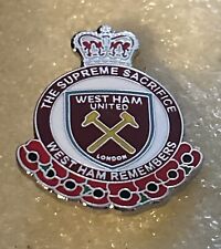 Very Rare Old & Collectable West Ham Supporter Enamel Badge - Wear With Pride