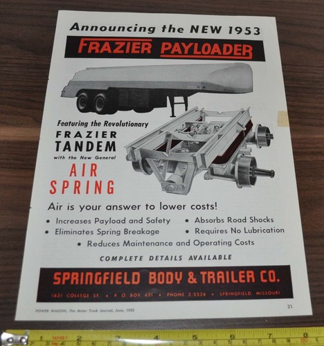 1953 springfield body trailer - springfield,
