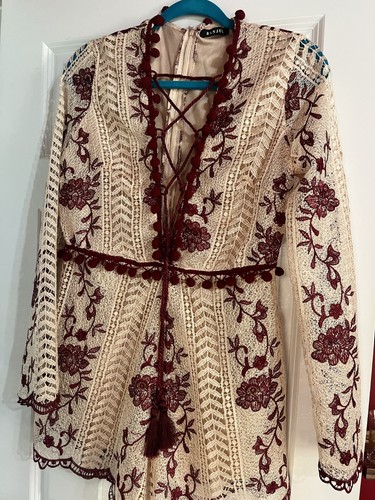 Banjul lace embroidered romper - lace,