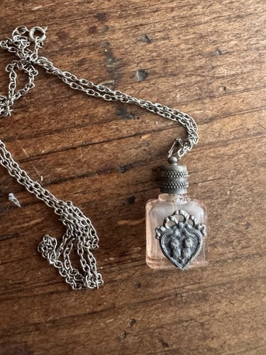 Perfume bottle necklace - perfume,
