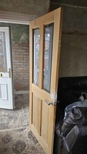 5 Solid & Glazed Pine Internal Doors – Good Used Condition – Collection OL2