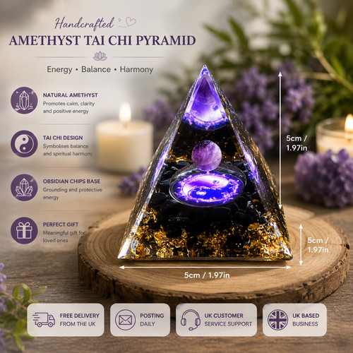 Amethyst tai chi orgonite - chi,