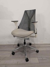 Herman Miller Sayl Ergonomic Chair, Adjustable, Black / Grey, Chrome Swivel Base