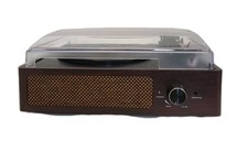  Portable Bluetooth Wireless Vinyl Record Turntable Player M49A Brown  NEW