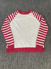 Quba & Co womens lambswool blend bobble knit striped jumper red cream size 12