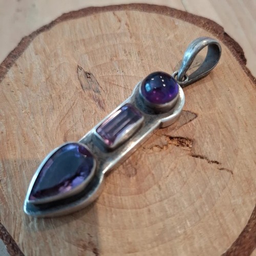 Sterling silver amethyst - silver,