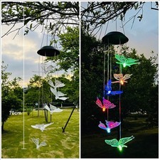 Solar Butterfly Wind Chimes