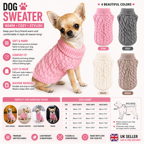Warm chihuahua dog sweater - warm,