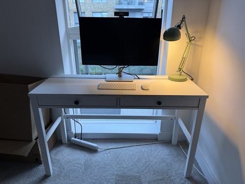 White ikea hemnes desk - white,