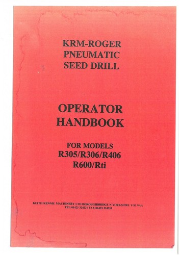 Krm roger pneumatic seed drill - pneumatic,