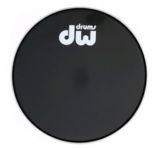 DW Logo  22" Resonant Bass Drum Head NEW Black 
