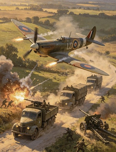 Ww2 spitfire atacking german - ww2,