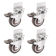 Swivel Castor 4 Pcs 50mm Caster Wheel with L Type Bracket Cabinet Trolley 27kg