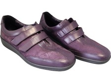 Hotter Leather Upper Purple Slip On Comfort Shoes UK 7