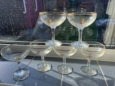 1950s Original Babycham Glasses Half Dozen