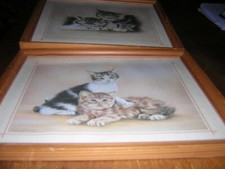 Delightful Pair of Cat Prints by Colin Bradley