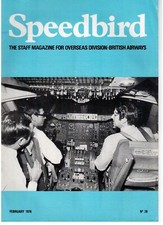 BRITISH AIRWAYS SPEEDBIRD STAFF MAGAZINE FEBRUARY 1976 BA 