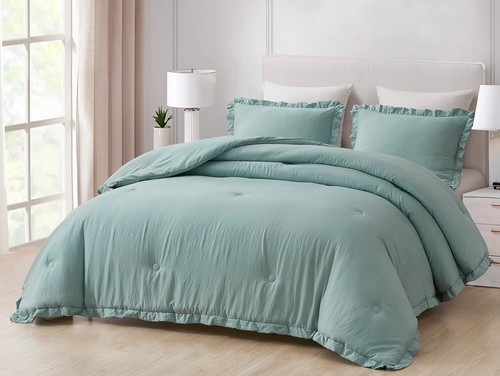 Nora aqua comforter set - ,