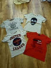 Bundle 4 T Shirts Size 6-7 Years Converse Batman Superman Skull Next Red Grey