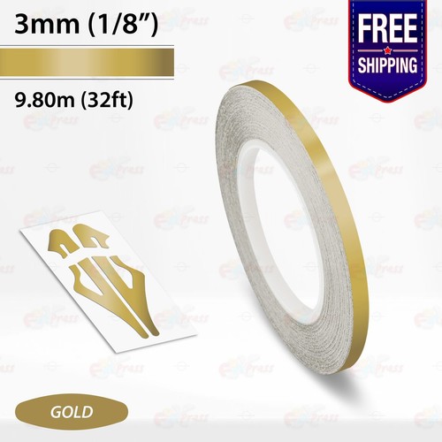 Gold 3mm pin stripe - stripe, car
