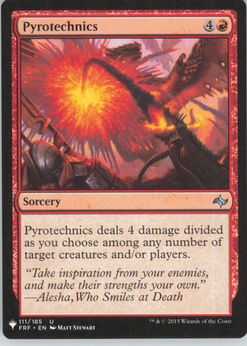 Pyrotechnics the list reprints - pyrotechnics,