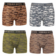 Mens Boxer Shorts 4 Pairs
