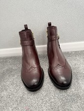 Moda in Pelle Ankle Boots Burgundy Leather Size UK 6.5 EU40 NEW  