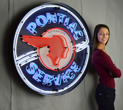 Pontiac neon sign steel - neon,