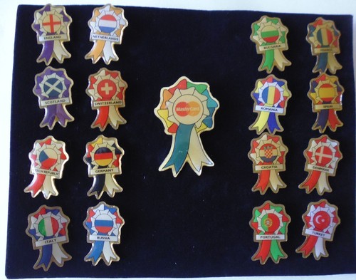 Football pin badge set - badge,