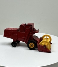 Matchbox Series No 65 Combine Harvester Red Die Cast Toy Model Vehicle
