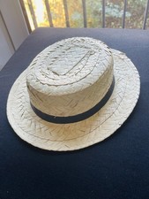 Unisex Straw Boater Hat Classic Style