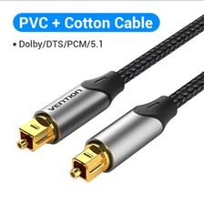 Digital Optical Audio Cable Toslink SPDIF Coaxial Cable for Amplifiers(1.5 Mete)