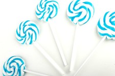 50 BLUE AND WHITE WHEEL POPS