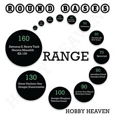 Wargaming Round Bases Full Range 25mm 32mm 40mm 50mm 60mm 160mm