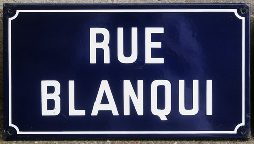 Old french enamel street - street, sign