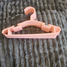 Small Hangers Lot Of  10 pink Plastic Baby, Doll Or Lingerie Closet Home