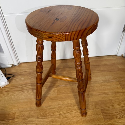 Vintage solid pine stool - solid,