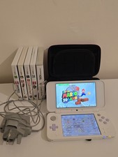 New Nintendo 2DS XL White and Lavender + Huge Game Bundle - 100's Installed