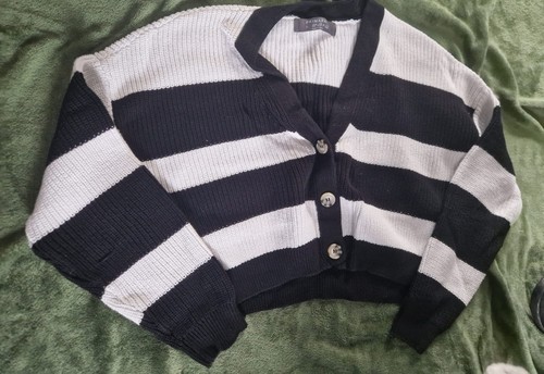 Womens black white striped - black, &