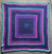 100cm square vintage crochet - square,