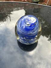 Vintage Blue Swirl Glass